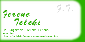 ferenc teleki business card